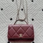 CHANEL 25S MINI FLAP BAG 19 IN DARK RED CAVIAR LEATHER - Image 8