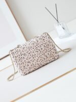 CHANEL 25S FLAP BAG 20 IN LIGHT PINK MIX BLACK SEQUINS - Image 16