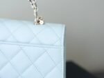 CHANEL 25S KELLY IN PASTEL BLUE LAMBSKIN WITH SILVER HARDWARE - Image 7