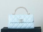 CHANEL 25S KELLY IN PASTEL BLUE LAMBSKIN WITH SILVER HARDWARE - Image 2