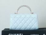 CHANEL 25S KELLY IN PASTEL BLUE LAMBSKIN WITH SILVER HARDWARE - Image 3