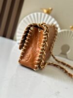 CHANEL 25S FLAP BAG 34 IN BROWN CALFSKIN WITH GOLD HARDWARE - Image 3