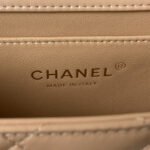 CHANEL 25S MINI FLAP BAG 19 IN TAN BROWN CALFSKIN GOLD HARDWARE - Image 8