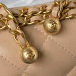 CHANEL 25S MINI FLAP BAG 19 IN TAN BROWN CALFSKIN GOLD HARDWARE - Image 13