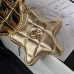 CC MINI 19 FLAP BAG IN GOLDEN METALLIC CALFSKIN WITH STRAP - Image 7