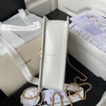 CHANEL 25S MINI FLAP BAG 22 IN WHITE CALFSKIN GOLD HARDWARE - Image 3