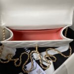 CHANEL 25S MINI FLAP BAG 22 IN WHITE CALFSKIN GOLD HARDWARE - Image 11