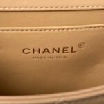 CHANEL 25S MINI FLAP BAG 22 IN TAN BROWN CALFSKIN GOLD HARDWARE - Image 7