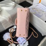 CHANEL 25S FLAP BAG 18 CM IN LIGHT PINK GRAINED LAMBSKIN WITH TOP HANDLE - Image 5