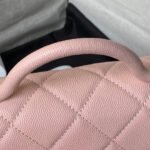 CHANEL 25S FLAP BAG 18 CM IN LIGHT PINK GRAINED LAMBSKIN WITH TOP HANDLE - Image 15
