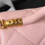 CHANEL 25S FLAP BAG 18 CM IN LIGHT PINK GRAINED LAMBSKIN WITH TOP HANDLE - Image 16