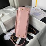 CHANEL 25S CLASSIC COCO HANDLE BAG 23 CM IN LIGHT PINK LAMBSKIN WITH GOLD HARDWARE - Image 8
