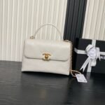 CHANEL 25S FLAP BAG 28 IN WHITE CALFSKIN WITH GOLD HARDWARE - Image 10