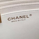 CHANEL 25S FLAP BAG 28 IN WHITE CALFSKIN WITH GOLD HARDWARE - Image 18