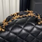 CHANEL 25S FLAP BAG 19 IN BLACK CALFSKIN GOLD HARDWARE - Image 13