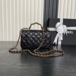 CHANEL 25S FLAP BAG 19 IN BLACK CALFSKIN GOLD HARDWARE - Image 11