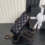 CHANEL 25S FLAP BAG 19 IN BLACK CALFSKIN GOLD HARDWARE - Image 7