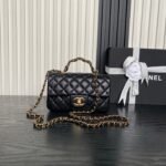 CHANEL 25S FLAP BAG 19 IN BLACK CALFSKIN GOLD HARDWARE - Image 10