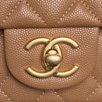 CHANEL 25S FLAP BAG 19 IN CARAMEL CALFSKIN GOLD HARDWARE - Image 12