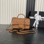 CHANEL 25S FLAP BAG 19 IN CARAMEL CALFSKIN GOLD HARDWARE - Image 10