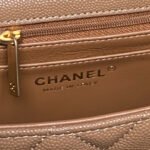 CHANEL 25S FLAP BAG 19 IN CARAMEL CALFSKIN GOLD HARDWARE - Image 7
