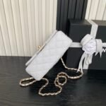 CHANEL 25S FLAP BAG 19 IN WHITE CALFSKIN GOLD HARDWARE - Image 7