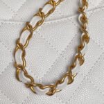 CHANEL 25S FLAP BAG 19 IN WHITE CALFSKIN GOLD HARDWARE - Image 9