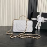 CHANEL 25S FLAP BAG 19 IN WHITE CALFSKIN GOLD HARDWARE - Image 2