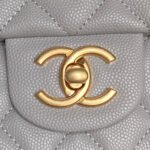 CHANEL 25S FLAP BAG 19 IN CHARCOAL GRAY CALFSKIN GOLD HARDWARE - Image 13