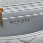 CHANEL 25S FLAP BAG 19 IN LIGHT BLUE CALFSKIN GOLD HARDWARE - Image 8