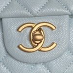 CHANEL 25S FLAP BAG 19 IN LIGHT BLUE CALFSKIN GOLD HARDWARE - Image 3