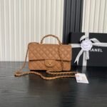 CHANEL 25S FLAP BAG 22 CM IN LIGHT BROWN CAVIAR WITH GOLD HARDWARE - Image 7