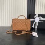 CHANEL 25S FLAP BAG 22 CM IN LIGHT BROWN CAVIAR WITH GOLD HARDWARE - Image 3
