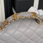 CHANEL 25S FLAP BAG 22 IN CHARCOAL GRAY CALFSKIN GOLD HARDWARE - Image 7
