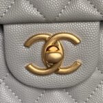 CHANEL 25S FLAP BAG 22 CM IN GREY CAVIAR WITH GOLD HARDWARE - Image 11