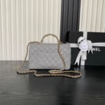 CHANEL 25S FLAP BAG 22 CM IN GREY CAVIAR WITH GOLD HARDWARE - Image 9