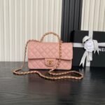 CHANEL 25S FLAP BAG 22 IN PINK CALFSKIN GOLD HARDWARE - Image 10