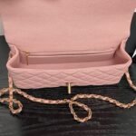 CHANEL 25S FLAP BAG 22 IN PINK CALFSKIN GOLD HARDWARE - Image 5