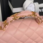 CHANEL 25S FLAP BAG 22 IN PINK CALFSKIN GOLD HARDWARE - Image 4
