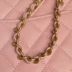 CHANEL 25S FLAP BAG 22 IN PINK CALFSKIN GOLD HARDWARE - Image 16