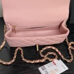 CHANEL 25S FLAP BAG 19 IN PINK CALFSKIN GOLD HARDWARE - Image 5