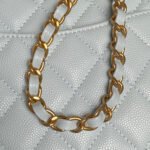 CHANEL 25S FLAP BAG 22 IN LIGHT BLUE CALFSKIN GOLD HARDWARE - Image 8