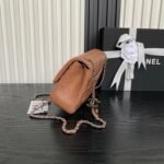 CHANEL 25S FLAP BAG 23 IN DARK CARAMEL CALFSKIN SILVER HARDWARE - Image 12