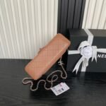 CHANEL 25S FLAP BAG 23 IN DARK CARAMEL CALFSKIN SILVER HARDWARE - Image 7