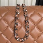 CHANEL 25S FLAP BAG 23 IN DARK CARAMEL CALFSKIN SILVER HARDWARE - Image 18