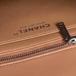 CHANEL 25S FLAP BAG 23 IN DARK CARAMEL CALFSKIN SILVER HARDWARE - Image 8
