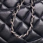 CHANEL 25S FLAP BAG 19 IN BLACK CALFSKIN SILVER HARDWARE - Image 8