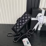 CHANEL 25S FLAP BAG 19 IN BLACK CALFSKIN SILVER HARDWARE - Image 15