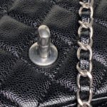 CHANEL 25S FLAP BAG 19 IN BLACK CALFSKIN SILVER HARDWARE - Image 7