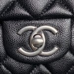 CHANEL 25S FLAP BAG 19 IN BLACK CALFSKIN SILVER HARDWARE - Image 3
